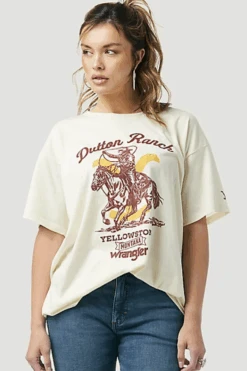 Women's Wrangler Yellowstone Oversized T-Shirt #112323597 -Outlet Cowgirl Closet Store 0d05fee79aa3554a8f4455bfd8fba683