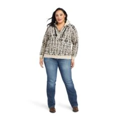 Women's Ariat REAL Sherpa Full Zip Hoodie #10042171X -Outlet Cowgirl Closet Store 15a2cb5bbdb3e3bb82c53699459b9951