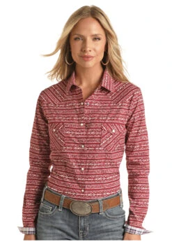Women's Rough Stock Snap Front Shirt #RSWSOSRZD5