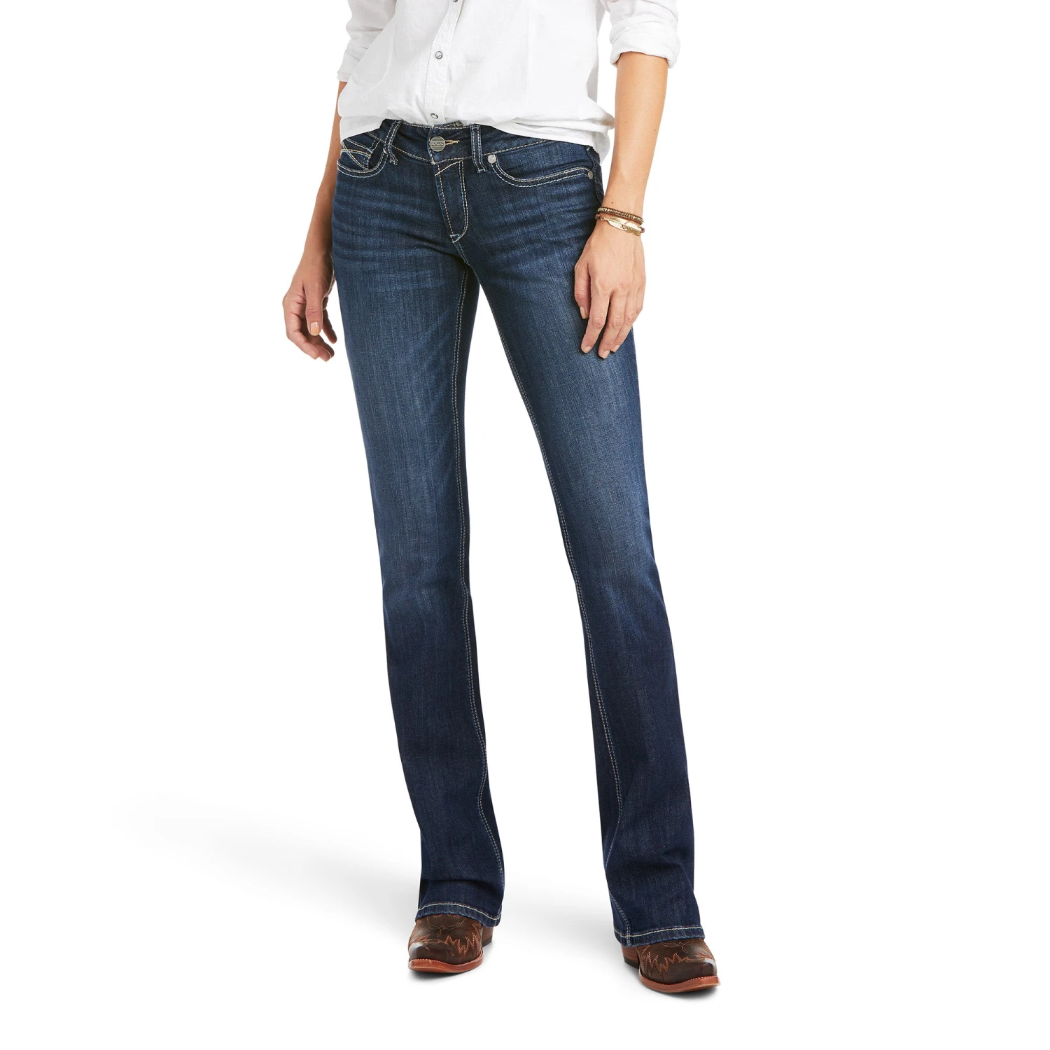 Women's Ariat R.E.A.L. Mid Rise Alexandra Boot Cut Jean #10037956-C 3 Women's Ariat R.E.A.L. Mid Rise Alexandra Boot Cut Jean #10037956-C - Image 3