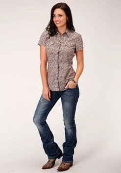 Women's Roper Snap Front Shirt #03-051-0064-4044BR -Outlet Cowgirl Closet Store 36214d2ef653c102db241c0110f29bfb