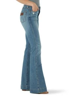 Women's Wrangler Retro Green Jean High Rise Trouser #11MPEGK -Outlet Cowgirl Closet Store 3c1f6107b9bb2030a9cade2a8f595dbb