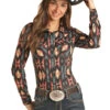 Women's Rock & Roll Cowgirl Snap Front Shirt #RRWSOSR08Q