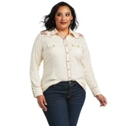Women's Ariat R.E.A.L. Georgia Snap Front Shirt #10040708X -Outlet Cowgirl Closet Store 56a7e41d5516e6ff8bfea2d1ded7f60b