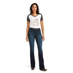 Women's Ariat R.E.A.L. High Rise Ballary Boot Cut Jean #10036813 -Outlet Cowgirl Closet Store 5bd605a7a76f1a8807eeb74381843fce