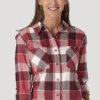 Women's Wrangler Riggs Flannel Button Down Shirt #112317246X