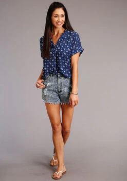 Women's Stetson Vintage Ditzy Blouse #11-051-0590-0423BU -Outlet Cowgirl Closet Store 6a2636bd08a066f082ed9e8be1627ce0