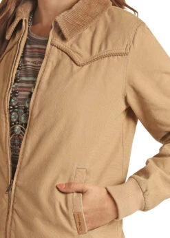 Women's Powder River Cotton Canvas Bomber Jacket #PRWO92RZYN