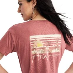 Women's Ariat Sunset Lockup T-Shirt #10042724 -Outlet Cowgirl Closet Store 70815c06e1fbe5698b3eaabf2a368982