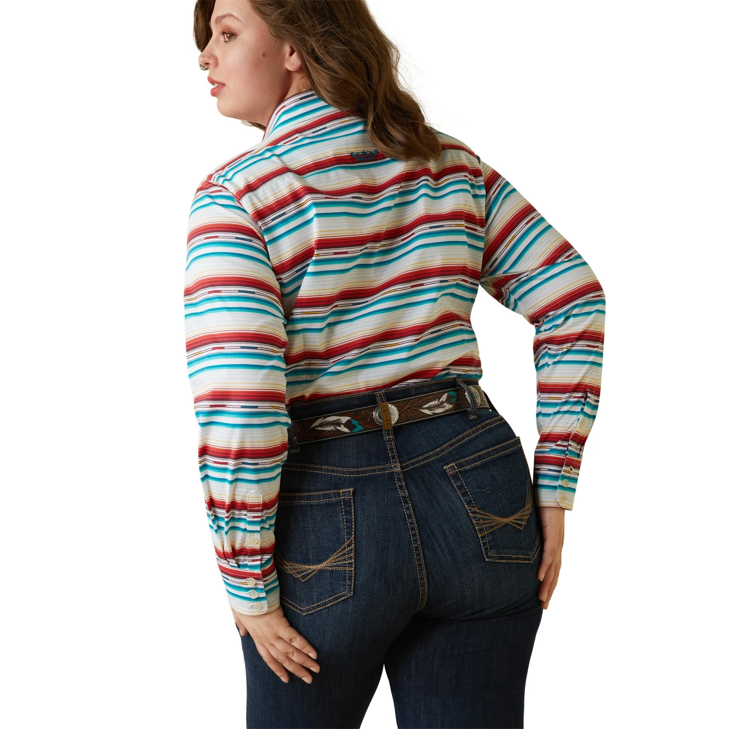 Women's Ariat Kirby Rosa Button Down Shirt #10043551X 2 Women's Ariat Kirby Rosa Button Down Shirt #10043551X - Image 2