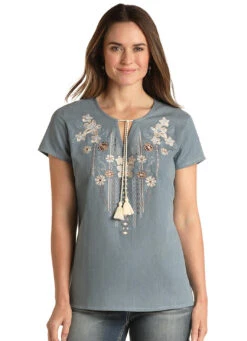 Women's White Label Blouse #WLWT51RZIU -Outlet Cowgirl Closet Store 8788893f75aceb9d791830287d560dac