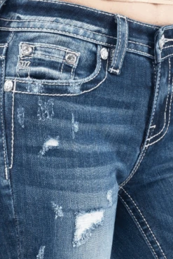 Women's Miss Me Good Vibrations Bootcut Jean #M3742B6 -Outlet Cowgirl Closet Store 888391f05355eda729babae9f7d5ec94