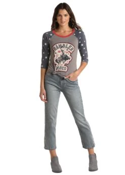 Women's Rock & Roll Cowgirl T-Shirt #WLWT21XZJA -Outlet Cowgirl Closet Store 947afe3a9a3d19ee3c131611ec4e5c25