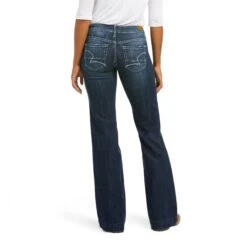 Women's Ariat Trouser Mid-Rise Melanie Wide Leg Jean #10037690-C -Outlet Cowgirl Closet Store F21 WEST WMS 10037690 back