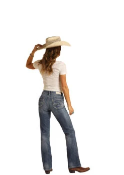 Women's Rock & Roll Cowgirl Mid-Rise Jean #W1-9775 -Outlet Cowgirl Closet Store W1 9775 B