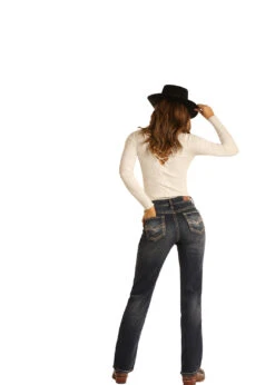 Women's Rock & Roll Cowgirl Boyfriend Fit Jean #W2-7537 -Outlet Cowgirl Closet Store W2 7537 A