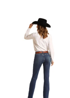 Women's Rock & Roll Cowgirl Riding Boot Cut Jean #W7-6159 -Outlet Cowgirl Closet Store W7 6159 B