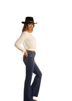 Women's Rock & Roll Cowgirl Trouser #W8H6098 -Outlet Cowgirl Closet Store W8H6098 A