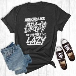Women's Rebel Rose Working Like Crazy T-Shirt