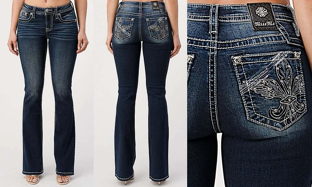 Women's Miss Me Mid-Rise Boot Cut Jean #M3780B 1 Women's Miss Me Mid-Rise Boot Cut Jean #M3780B