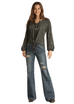 Women's White Label Blouse #WLWT52R0I5 -Outlet Cowgirl Closet Store a1a0dd42bb86b82b6c5e028982ba1f78