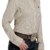 Women's Cinch Button Down Shirt #MSW9163003YEL