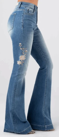 Women's Miss Me Simply Floral Flare Jeans #H3851F