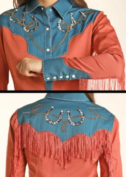 Women's Rock & Roll Cowboy Snap Front Shirt #B4S7693 -Outlet Cowgirl Closet Store b49cabbac043f34e645c72ffd3c06fca