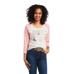 Women's Ariat Arrow Raglan T-Shirt #10039824 -Outlet Cowgirl Closet Store be7857e36eeb406ca7cdfd2142066541