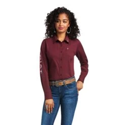 Women's Ariat Team Kirby Stretch Button Down Shirt #10039458X (Plus Size)
