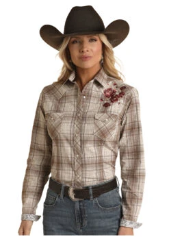 Women's Rough Stock Snap Front Shirt #RSWSOSXYTN