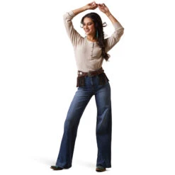 Women's Ariat Pointelle Henley Top #10043415 -Outlet Cowgirl Closet Store cede8f1a31211de8ec7a2b24a5809cb2