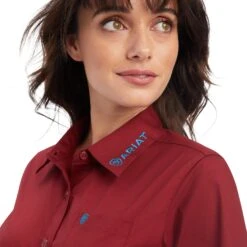 Women's Ariat Team Kirby Stretch Button Down Shirt #10041434 -Outlet Cowgirl Closet Store d3e09d5902b7d379be5a24f49273da86