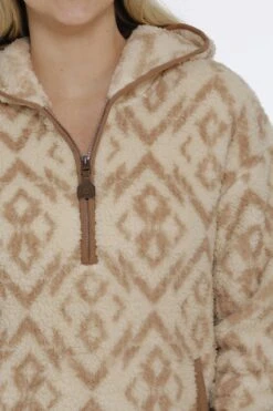 Women's Cinch 1/2 Zip Sweater Sherpa Hoodie #MAK9811002CRE -Outlet Cowgirl Closet Store d48f2f6cfb52dadceebf7f473270bc91