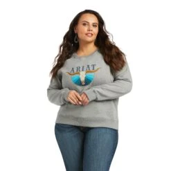 Women's Ariat REAL Pacific Steerhead Sweatshirt #10039792X (Plus Size)