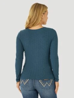 Women's Wrangler Knit Blouse #112317060 -Outlet Cowgirl Closet Store d8f60be6d0f7c4c51ed7d81f95c56bfc