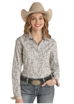 Women's Rough Stock Snap Front Shirt #RSWS2SRYTO