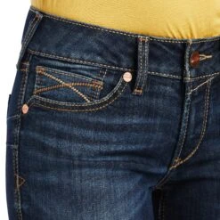 Women's Ariat R.E.A.L. Mid Rise Octavia Straight Jean #10041060 -Outlet Cowgirl Closet Store dec5e257dd93e2a449826b759bb50b29