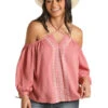 Women's Rock & Roll Cowgirl Cold Shoulder Blouse #RRWT52R0ZI