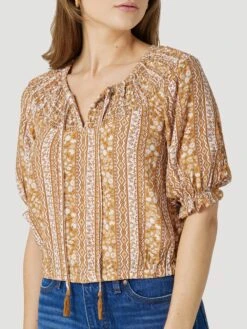 Women's Wrangler Smocked Blouse #112327317 -Outlet Cowgirl Closet Store e56b87774d80251cdb60a8b6bd31517e