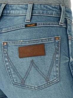 Women's Wrangler Retro Green Jean High Rise Trouser #11MPEGK -Outlet Cowgirl Closet Store e601255d6ec9d5df70caaffbe877ba1d