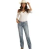 Women's Rock & Roll Cowgirl Boyfriend Straight Leg Jean #W2-3690
