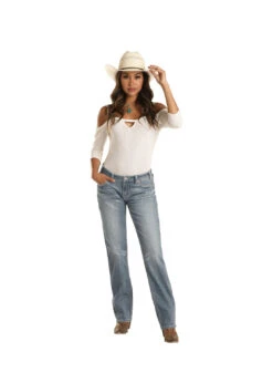 Women's Rock & Roll Cowgirl Boyfriend Straight Leg Jean #W2-3690