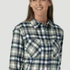 Women's Wrangler Riggs Flannel Button Down Shirt #112317244X