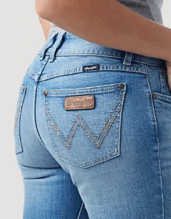 Women's Wrangler Retro Sadie Low Rise Boot Cut Jean #112330012 -Outlet Cowgirl Closet Store f8df16a42a7f44649fa0d7bb309b55e8