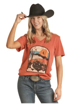 Women's Rock & Roll Cowgirl T-Shirt #RRWT21R0CU