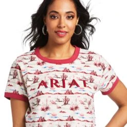 Women's Ariat Yuma Ringer T-Shirt #10039531-C
